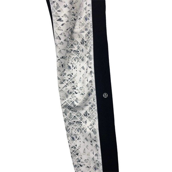 Lululemon Speed Tight II Unbreakable White Black Leggings Size 8 Gym Workout - Picture 7 of 12